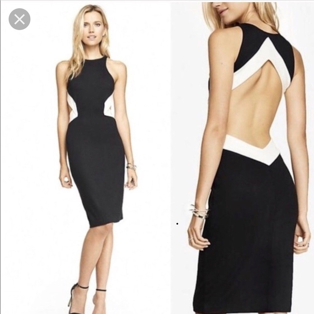 Express open back dress